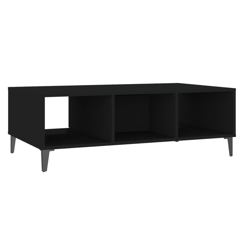 Tavolino da Salotto Nero 103,5x60x35 cm in Legno Multistrato | homemem39