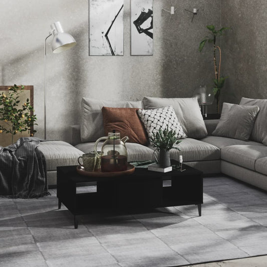Tavolino da Salotto Nero 103,5x60x35 cm in Legno Multistrato | homemem39