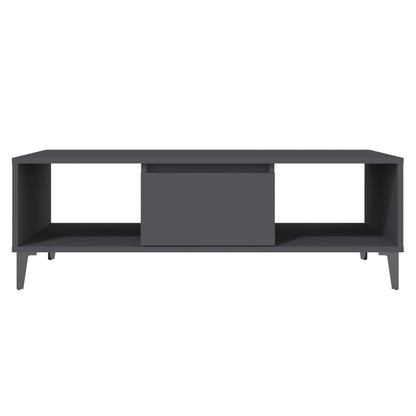 Tavolino da Salotto Grigio 103,5x60x35 cm in Legno Multistrato | homemem39