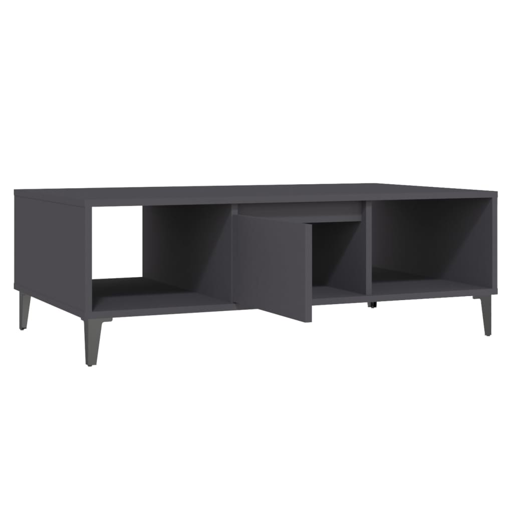 Tavolino da Salotto Grigio 103,5x60x35 cm in Legno Multistrato | homemem39