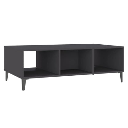Tavolino da Salotto Grigio 103,5x60x35 cm in Legno Multistrato | homemem39