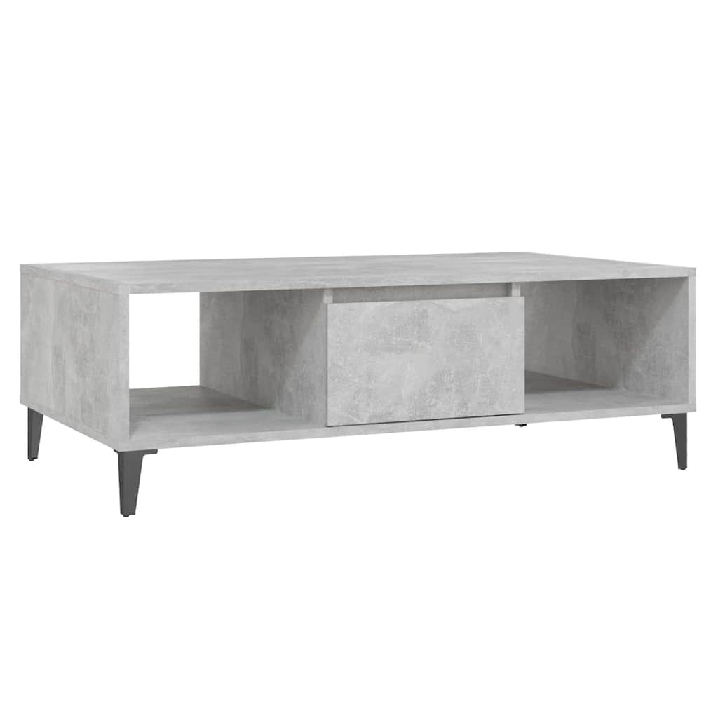 Tavolino Salotto Grigio Cemento 103,5x60x35cm Legno Multistrato | homemem39