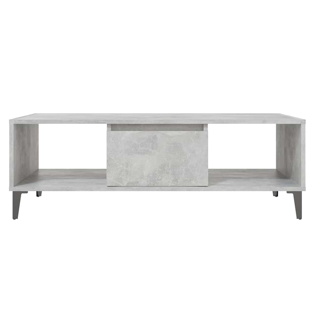 Tavolino Salotto Grigio Cemento 103,5x60x35cm Legno Multistrato | homemem39