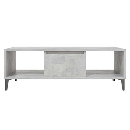 Tavolino Salotto Grigio Cemento 103,5x60x35cm Legno Multistrato | homemem39