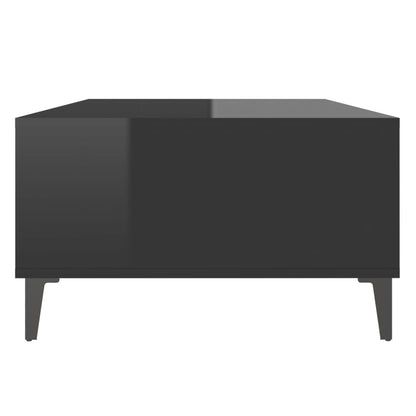 Tavolino da Salotto Nero Lucido 103,5x60x35cm Legno Multistrato | homemem39