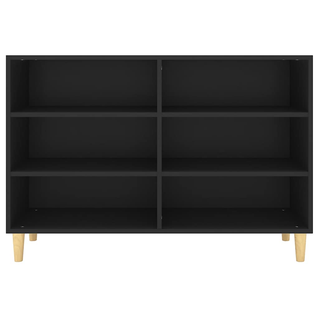 Credenza Nera 103,5x35x70 cm in Legno Multistrato