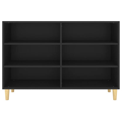 Credenza Nera 103,5x35x70 cm in Legno Multistrato