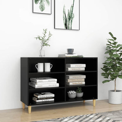 Credenza Nera 103,5x35x70 cm in Legno Multistrato | homemem39