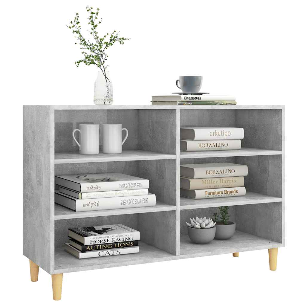 Credenza Grigio Cemento 103,5x35x70 cm in Legno Multistrato - homemem39
