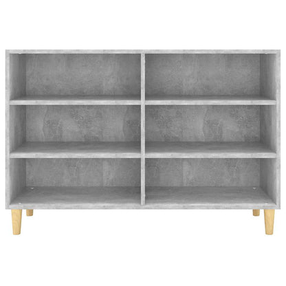 Credenza Grigio Cemento 103,5x35x70 cm in Legno Multistrato