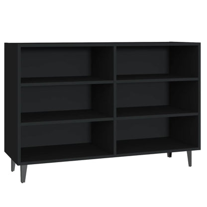 Credenza Nera 103,5x35x70 cm in Legno Multistrato - homemem39