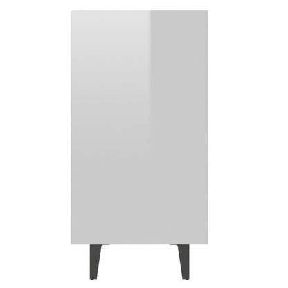 Credenza Bianco Lucido 103,5x35x70 cm in Legno Multistrato - homemem39