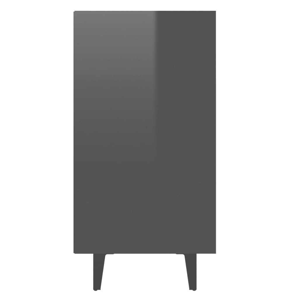 Credenza Grigio Lucido 103,5x35x70 cm in Legno Multistrato - homemem39
