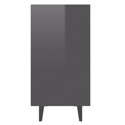 Credenza Grigio Lucido 103,5x35x70 cm in Legno Multistrato - homemem39