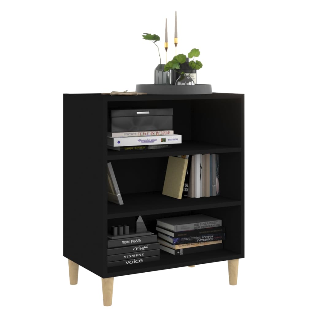 Credenza Nera 57x35x70 cm in Legno Multistrato - homemem39