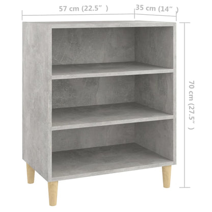 Credenza Grigio Cemento 57x35x70 cm in Legno Multistrato - homemem39