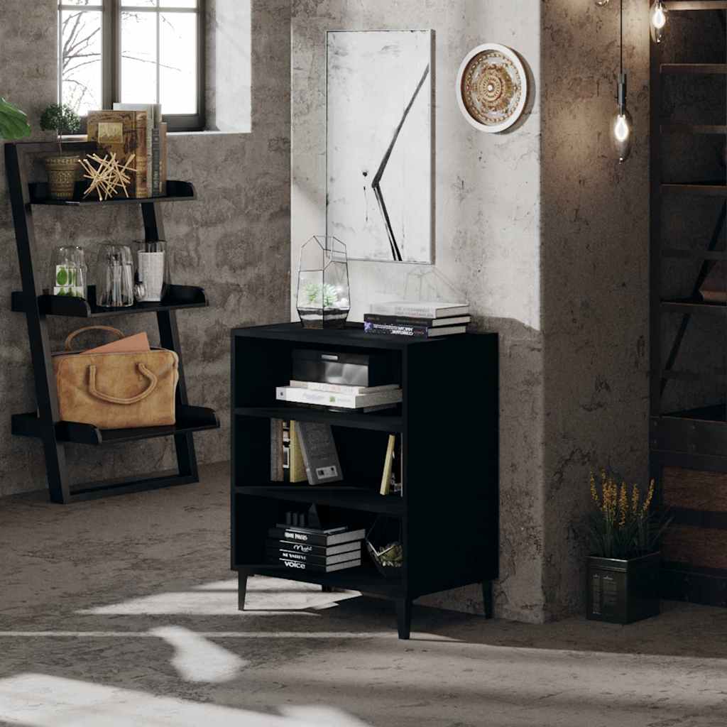 Credenza Nera 57x35x70 cm in Legno Multistrato | homemem39