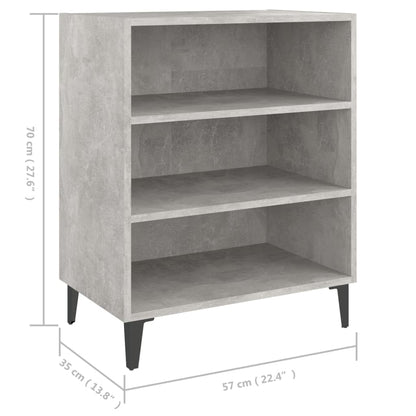 Credenza Grigio Cemento 57x35x70 cm in Legno Multistrato - homemem39