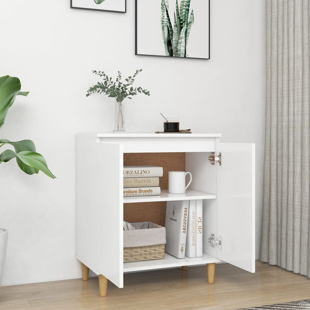 Credenza Bianca 103,5x35x70 cm in Legno Multistrato - homemem39
