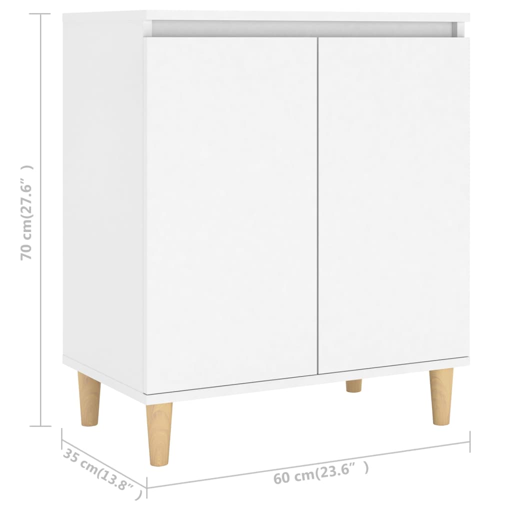 Credenza Bianca 103,5x35x70 cm in Legno Multistrato - homemem39