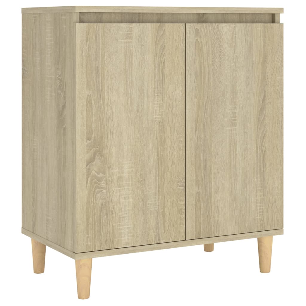 Credenza con Gambe Legno Massello Sonoma 60x35x70cm Multistrato - homemem39