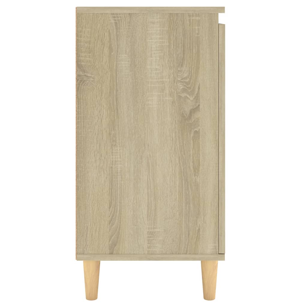 Credenza con Gambe Legno Massello Sonoma 60x35x70cm Multistrato - homemem39