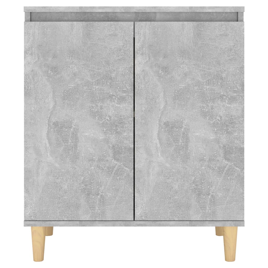 Credenza Gambe Massello Grigio Cemento 60x35x70cm Multistrato - homemem39