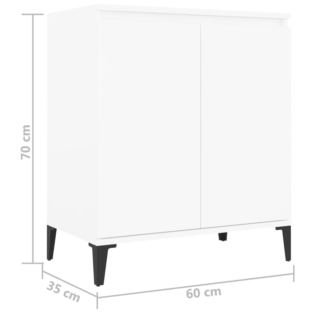 Credenza Bianca 60x35x70 cm in Legno Multistrato - homemem39
