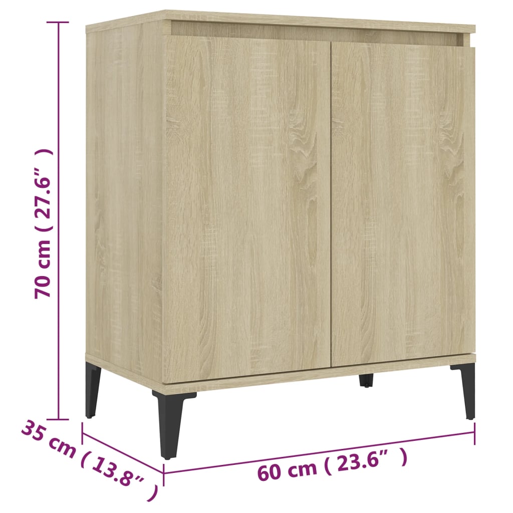 Credenza Rovere Sonoma 60x35x70 cm in Legno Multistrato - homemem39