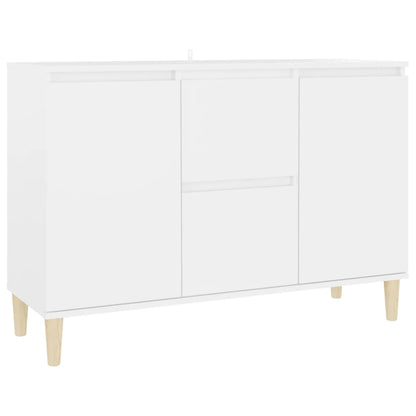 Credenza Bianca 101x35x70 cm in Legno Multistrato - homemem39