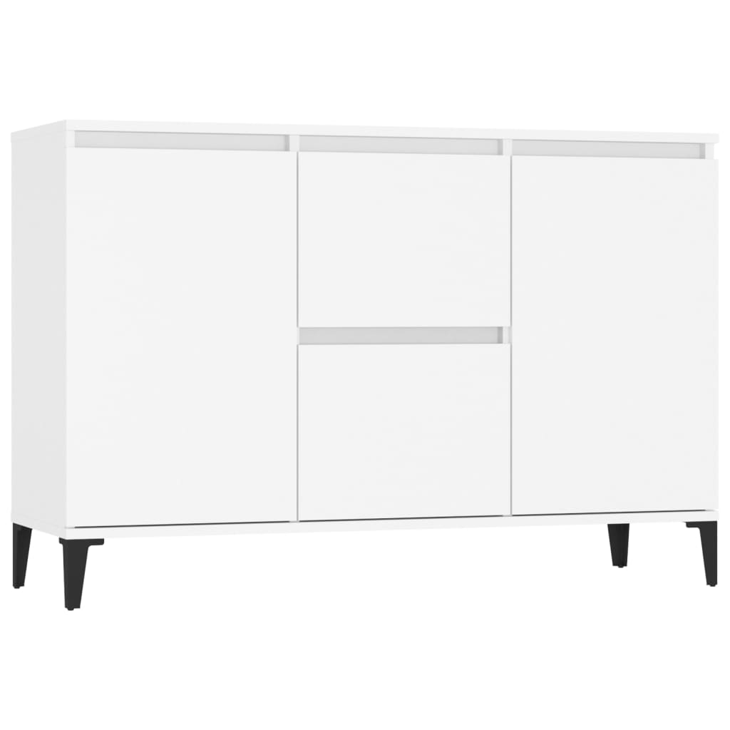 Credenza Bianca 102x35x70 cm in Legno Multistrato - homemem39