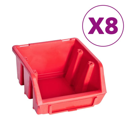 Kit Contenitori 39 pz con Pannelli a Parete Rosso e Nero | homemem39