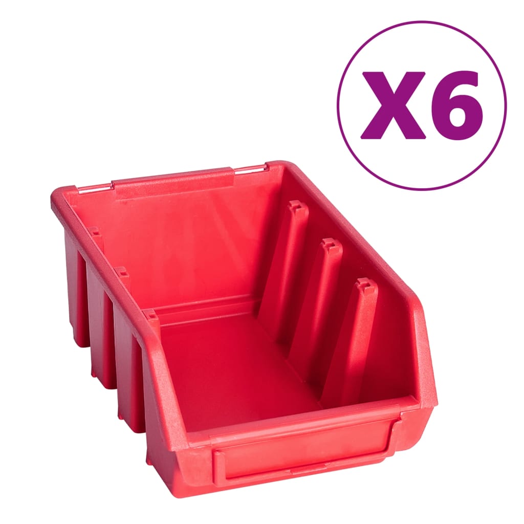 Kit Contenitori 39 pz con Pannelli a Parete Rosso e Nero | homemem39