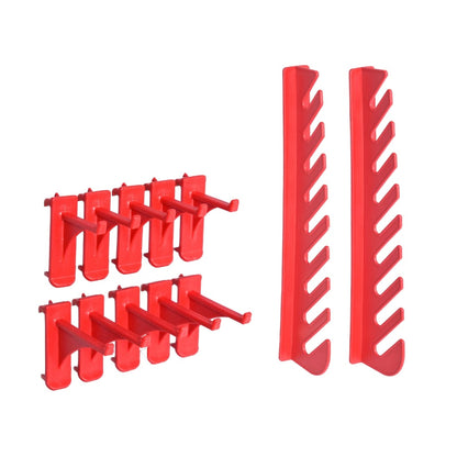 Kit Contenitori 71 pz con Pannelli a Parete Rosso e Nero | homemem39