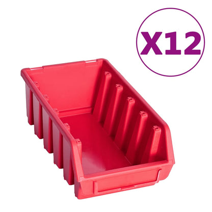 Kit Contenitori 80 pz con Pannelli a Parete Rosso e Nero | homemem39
