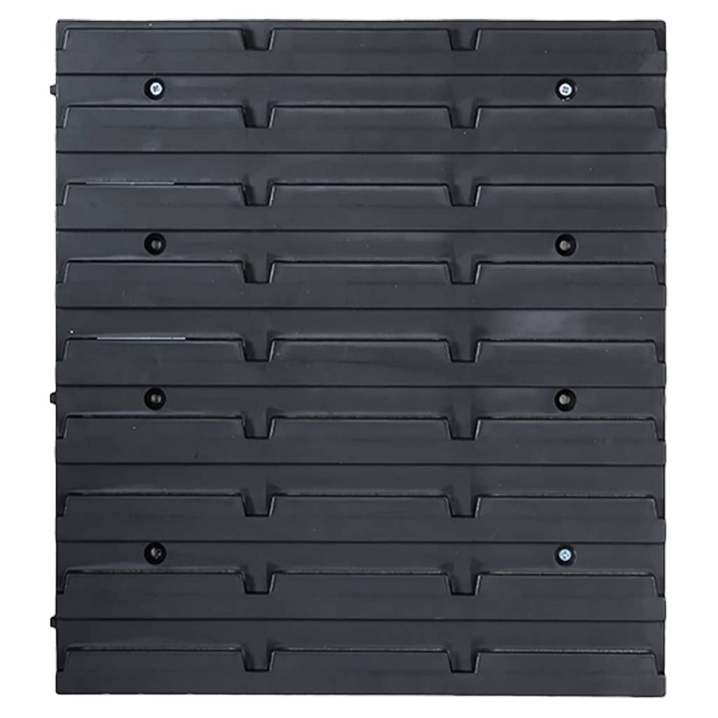 Kit Contenitori 141 pz con Pannelli a Parete Rosso e Nero