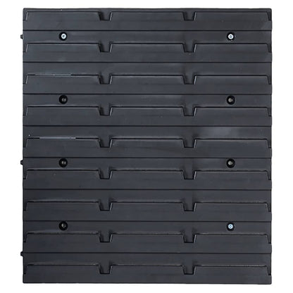 Kit Contenitori 141 pz con Pannelli a Parete Rosso e Nero