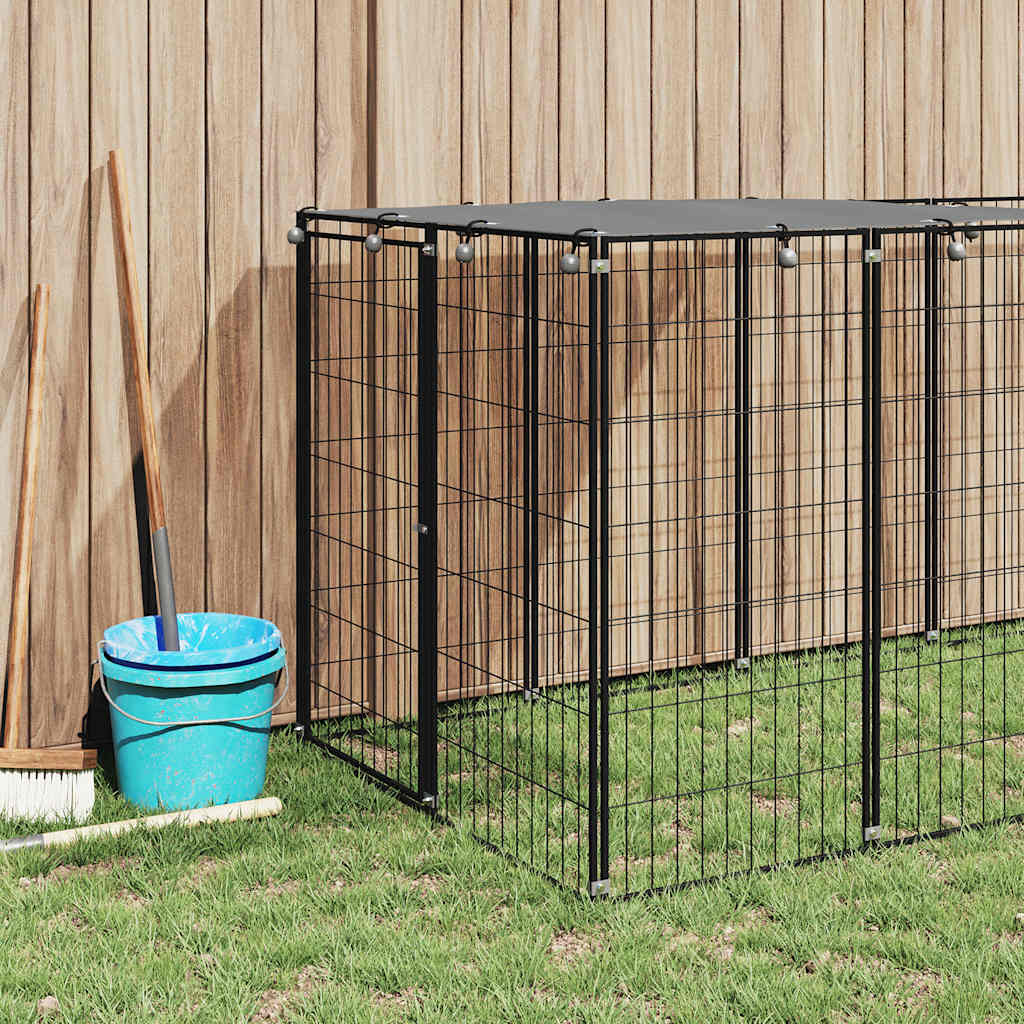 Black Dog Cage 330x110x110 cm in Steel
