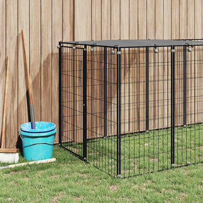 Black Dog Cage 330x110x110 cm in Steel