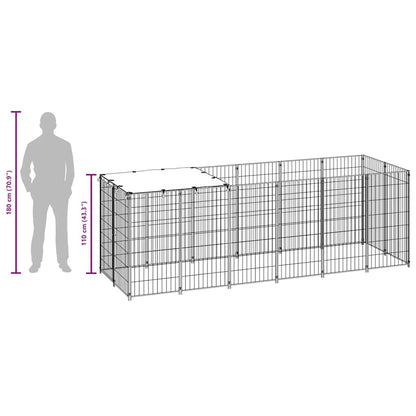 Black Dog Cage 330x110x110 cm in Steel