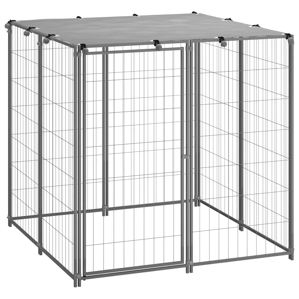 Silver Dog Kennel 110x110x110 cm in Steel