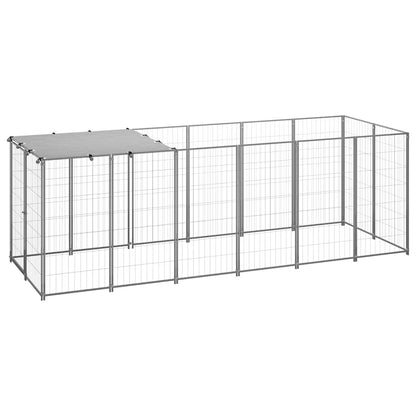 Silver Dog Cage 330x110x110 cm in Steel