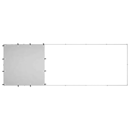 Gabbia per Cani Argento 330x110x110 cm in Acciaio