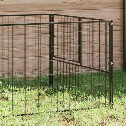 Gabbia per Cani Nera 100x100x70 cm in Acciaio | homemem39