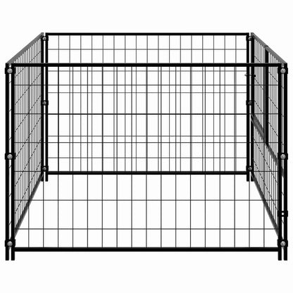 Gabbia per Cani Nera 100x100x70 cm in Acciaio | homemem39