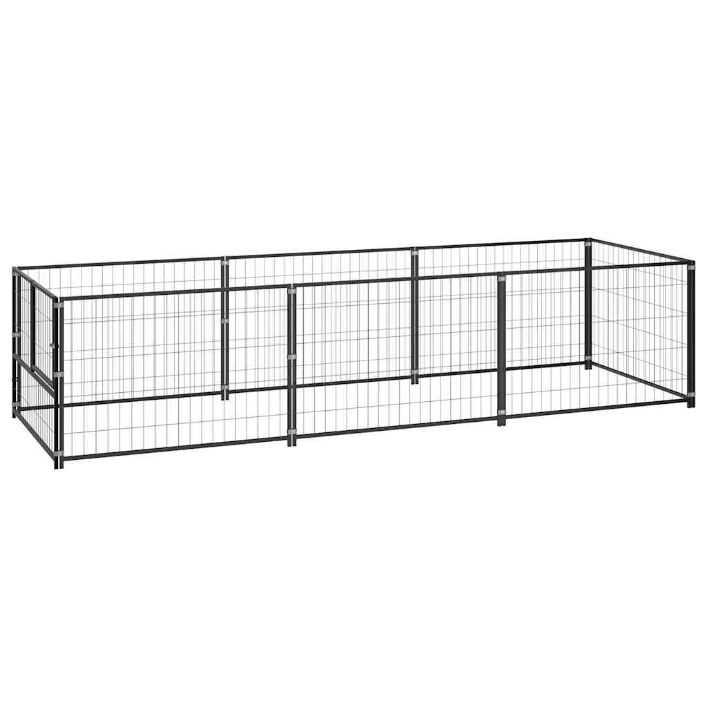 Gabbia per animali senza porta Nero 300 x 100 x 70 cm Acciaio | homemem39