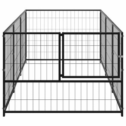 Gabbia per animali senza porta Nero 300 x 100 x 70 cm Acciaio | homemem39