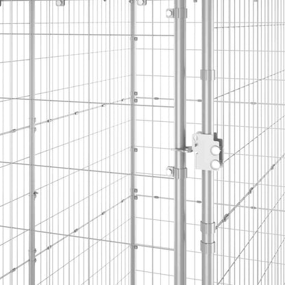 Gabbia per Cani da Esterno in Acciaio con Tetto 110x220x180 cm | homemem39