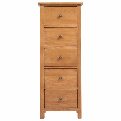 Cassettiera Alta 45x32x110 cm in Legno Massello di Rovere