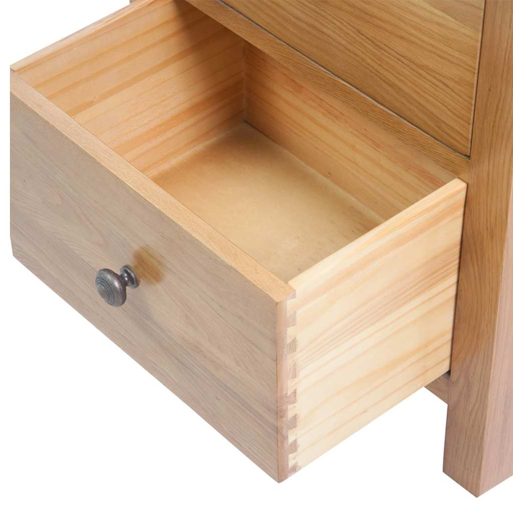 Cassettiera Alta 45x32x110 cm in Legno Massello di Rovere